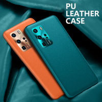 เคสเคสสำหรับหัวเหว่ยหนัง PU P40 Pro กันกระแทกกันชนฝาหลังสำหรับ P40เคส PC แบบแข็ง Pro สำหรับ P30 Pro P 30 Capa