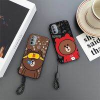 เคส G41 G31 Motorola Moto เคสโทรศัพท์กันกระแทกลายการ์ตูนหมีสีน้ำตาล