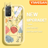 YIWESAN เคสสำหรับ Xiaomi Redmi โน๊ต11 Pro Note 5G 11e แบรนด์แฟชั่นลายศิลปะที่สวยงามลวดลายศิลปะบนลวดลายสุดสร้างสรรค์ขอบนุ่มโปร่งใสเป็นเคสกันกระแทกเคสซิลิโคนเนื้อนิ่มหนาทนทานต่อการตกหล่น