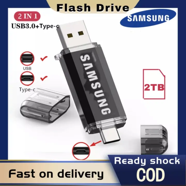 Samsung UBS 3.0 OTG USB Flash Drive 2TB Pen Drive 2 in 1 Type C & Micro USB  Stick Original Sale Waterproof 3.0 High Speed Flash Drive For Android  Pendrive 256GB 512GB | Lazada PH