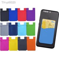 ❁♟  1Pcs Silicone Business Credit Pocket Adhesive Fashion Vrouwen Mannen Mobiele Telefoon Id Card Cover Slim Case Sticker Case tassen