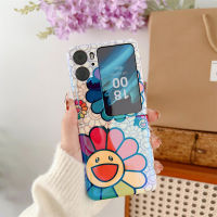 สำหรับ OPPO Find N2เคสแฟชั่นแบบฝาพับบลูเรย์สุดหรูใหม่ล่าสุดเคสโทรศัพท์พับได้ทำจากซิลิโคนพิมพ์ภาพน้ำมันเคสลายดอกไม้และแสงแดด