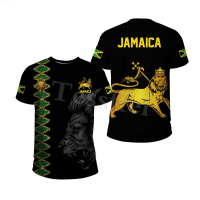 2023 new design- Tessffel Jamaica Lion Emblem Summer New Fashion 3D Print Tops Tee Tshirt Men Women Short Sleeve T shirt Streetwear Style-2 {in store}