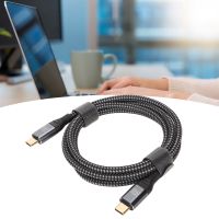 Type C สายชาร์จ USB C ไปยัง USB C สายเคเบิ้ลอลูมิเนียมอัลลอยด์4.9ft ไนลอนสำหรับแท็บเล็ตโทรศัพท์พีซี