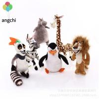 ANGCHI 25ซม. ของขวัญสำหรับเด็กฮิปโปสิงโตของขวัญสำหรับเด็กตุ๊กตาสัตว์นุ่มตุ๊กตาของเล่นมาดากัสการ์ตุ๊กตาสัตว์ยัดไส้