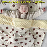 3D Doudou ผ้ากำมะหยี่ผ้าห่มนุ่มสำหรับเด็กผ้าห่มบางเด็กลายการ์ตูนผ้าคลุมนอนสำหรับฤดูร้อน