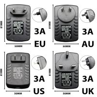 ยูเคอียู AU US AC 100-240V DV 12V อะแดปเตอร์เครื่องชาร์จอุปกรณ์หัวแปลงพลังงานอเนกประสงค์2A 1A 3A สำหรับแถบไฟ Led