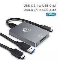 CF Express Type A เครื่องอ่านการ์ด USB3.1 Gen2 10Gbps อะแดปเตอร์10Gbps สำหรับ Windows XP พร้อมสายเคเบิลสำหรับ SLR CF เอ็กซ์เพรสการ์ดเครื่องอ่านการ์ด CR325