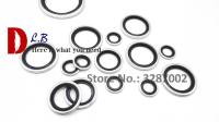 【hot】○❉  Metric /8/10/12/14/16/18/20/22/24/27/33 Bonded Washer Gasket Dimensional series self centering Metal  NBR (Nitrile)