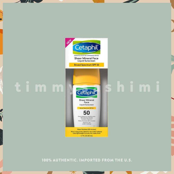 Cetaphil Sheer Mineral Face Liquid Sunscreen Spf50 1.7Oz / 50Ml Lazada PH