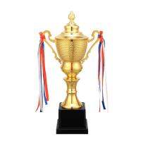 1 Piece Trophy Cup with Lid for Kids First Place Winner Award for Sports Meeting Competitions Soccer 11 Inch Metal