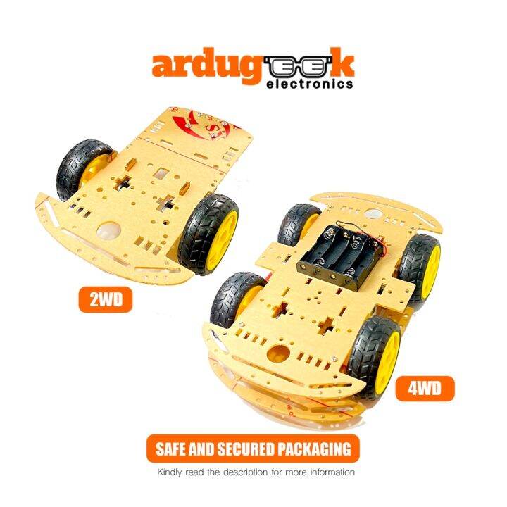 ☝4WD 2WD Smart Car Robot Chassis Kit Arduino Compatible Robotics Remote ...