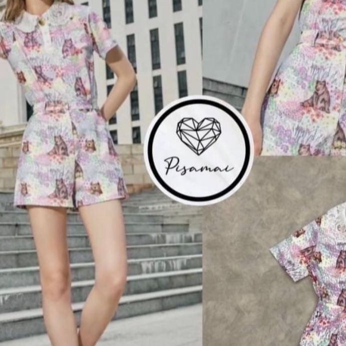 p014-018-pimnadacloset-short-sleeve-collar-button-front-print-and-high-waist-shorts-set