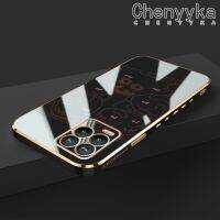 เคส Chenyyka สำหรับ Realme 7 Pro Narzo 20 Pro,เคสการ์ตูนลายดินสอสีเรียบง่ายแฟชั่นขอบชุบหรูหราเคสโทรศัพท์กันกระแทกคลุมทั้งหมดเคสป้องกันเลนส์กล้อง