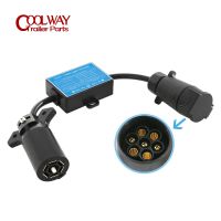 Trailer Light Converter USA 7PIN to EUR 7PIN Towing Electric Connector Parts Blade Socket 7-way Stop/Brake Signal Separating Trailer Accessories