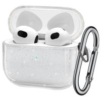 Bling Glitter Soft TPU Earphone Case with Keychain for Airpods Pro 2 2022 2nd Generation Air Pods 3 1 3rd Gen Cover Accessories