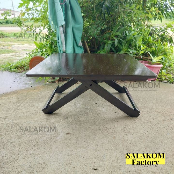 slk-โต๊ะพับญี่ปุ่นไม้สักทอง-โต๊ะนั่งกินข้าว-โต๊ะกาแฟ-ทรง-สี่เหลี่ยม-70-70-สีโอ๊ค
