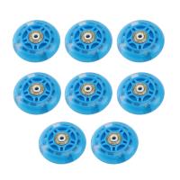 8 Pack Inline Skate Wheels Flash Wheel 70mm IndoorOutdoor Roller Blades Replacement Wheel for Adults Kids