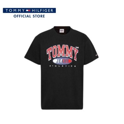 Tommy Hilfiger เสื้อยืดแขนสั้นผู้ชาย รุ่น DM0DM16407 BDS - สีดำ