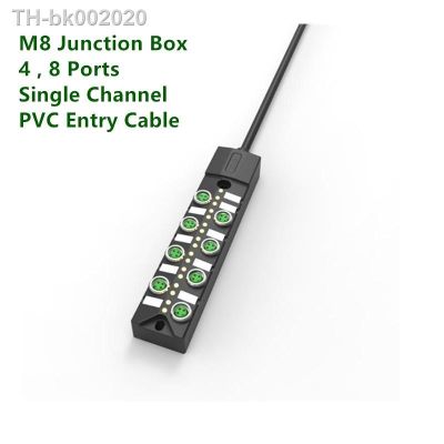 ♣ M8 Junction Box Splitter Box Distribution Box PNP NPN Sensor Box with PVC Entry Cable