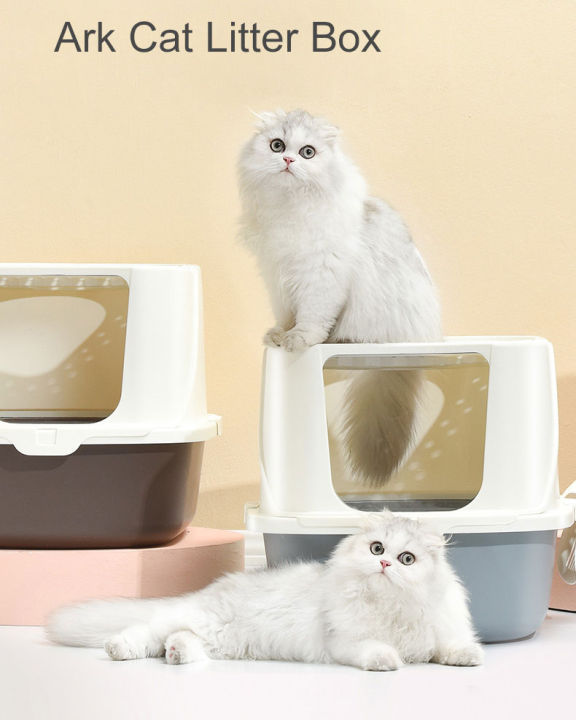 tb404-ห้องน้ำแมวทรงโดม-ห้องน้ำแมวกระบะทรายแมว-ทรงเรือ-cat-litter-box