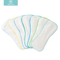 Happyflute Reusable Stitched Bamboo Cotton Insert Comfortable Baby Nappy Diaper Insert For Infant Cloth Diaper Nappy