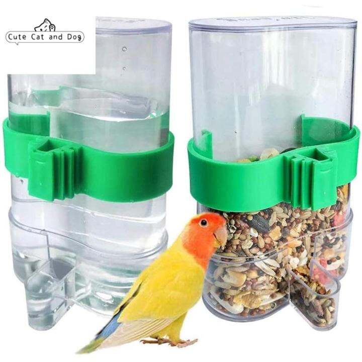 CHXONQ Budgies Canaries Plastic Parakeet Automatic Parrot Feeding Cup ...