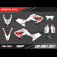 สติ๊กเกอร์วิบาก Honda CRF 300 L 2021 ทั้งคัน Graphic kit สติ๊กเกอร์เคลือบเงา สุดคุ้ม