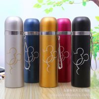 ⊕✴✚ Stainless Steel Vacuum Flask Defects Light Weight 500ml Cartoon Thermos Portable Bottle Student Sling Portable Water Cup