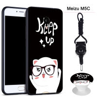 สำหรับMeizu M5Cเคสโทรศัพท์กันชนช็อกหลักฐานที่มีรูปแบบเดียวกันถุงลมนิรภัยขาตั้งโทรศัพท์และเชือก