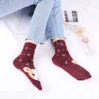 PEONFLY 5pairslot Unisex women men kids lovely dogs Socks cute cartoon style Cotton Printing Tube Socks floor meias Socks