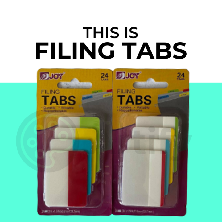Filing Tabs Sticky Tabs Sticky Notes 4 tabs x 6 sheets [Artify] Lazada PH