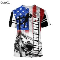 2022 Newest Popular Electrician Harajuku T Shirt Men Women 3D Print Fashion Hip Hop Streetwear