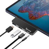 {LUNA อุปกรณ์อิเล็กทรอนิกส์} USB C HUB Type-C อะแดปเตอร์อุปกรณ์รวมสายสัญญาณแบบมืออาชีพเคลื่อนที่พร้อม USB-C PD ชาร์จ4K HDMI 3.0แอมป์; แจ็ค3.5มม. สำหรับ iPad Macbook 2020/ 2018