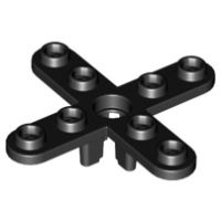 Lego part (ชิ้นส่วนเลโก้) No.2479 Propeller 4 Blade 5 Diameter with Rounded Ends and Open Hub