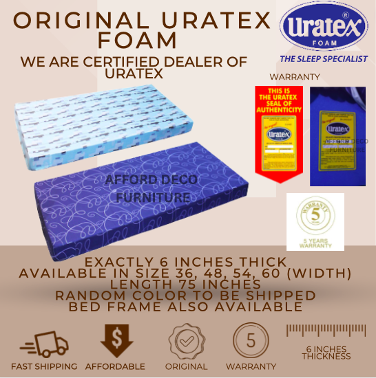 Uratex Foam W Free Polycotton Cover Full Double 6 X 54 X 75 Blue Uratex Foam W Free Polycotton Cover Full Double 6 X 54 X 75 Blue