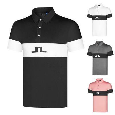 ☏☒❖ J.L INDEBER Titleist MARK LONA PG ในฤดูใบไม้ผลิและฤดูใบไม้ร่วงเสื้อผ้ากอล์ฟผู้ชายสวมแขนสั้นหลวม GolfT เสื้อยืดกีฬากลางแจ้งแห้งเร็วระบายอากาศเสื้อโปโล