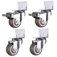 Furniture Casters Wheels Soft Rubber Swivel Caster Quite Roller wheels for trolley Baby Crib Bed Wheels Household Accessory