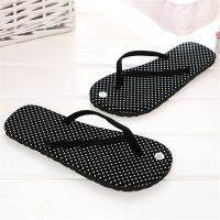 【CW】 Leopard Print Flip Flops New High-quality Beach Female Sandals Non-slip Flat Slippers Polka-dot Slides