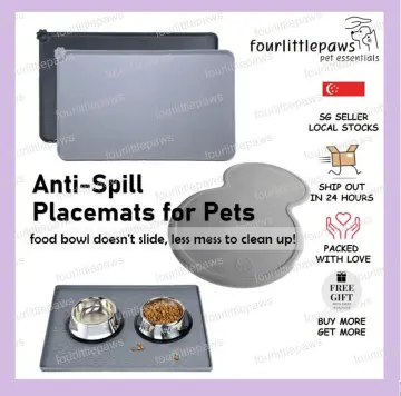 Silicone Pet Placemat Dog Food Mat Cats Bowl Pad Pet Feeding Mats Prevent  Food and Water Overflow Waterproof Easy Clean
