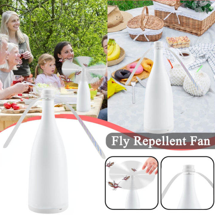 1Pc Portable Fly Repellent Fan Food Protector Fly Destroyer Flies Bugs