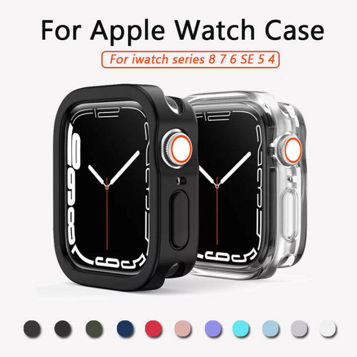 Straight Edge Cover for Apple Watch Case 45mm 41mm 40mm 44mm Smart ...