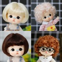 High quality Muziwig 1/8 BJD SD DD doll wig soft fiber Brown Golden curls Cute short Hair for ob11 doll Doll accessories Toy wig