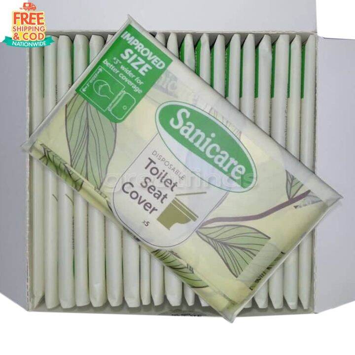 COD Box of Improved Size Sanicare Disposable Toilet Seat Cover Lazada PH