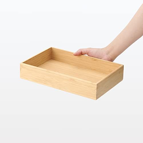 muji-กล่องจัดระเบียบไม้ไผ่วางซ้อนกันได้-สินค้าจัดเก็บ-ขนาดกลาง-w17-x-d26-x-h5-5cm-12057888