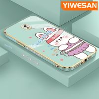 YIWESAN เคสปลอกสำหรับ Samsung J7โปร J7 2018 J7 2017เคสลายการ์ตูนกระต่ายกีฬากันกระแทกสุดหรูดีไซน์ใหม่แฟชั่นบางนิ่มโทรศัพท์คลุมทั้งหมดเคสป้องกันเลนส์กล้อง