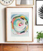 DOSEART ภาพพร้อมกรอบ Colourful Circle Abstract