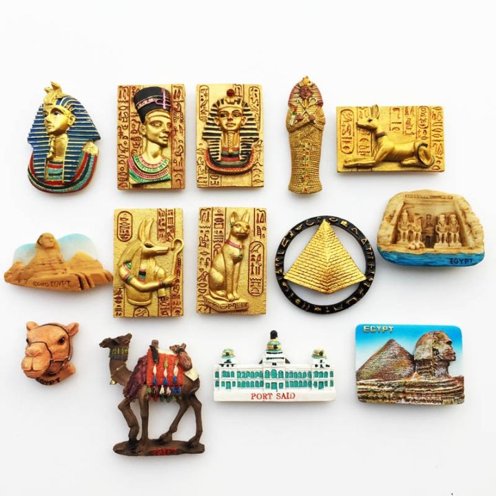 สติกเกอร์แม่เหล็ก-รูปพีระมิด-อียิปต์-country-สร้างสรรค์-สําหรับติดตู้เย็น