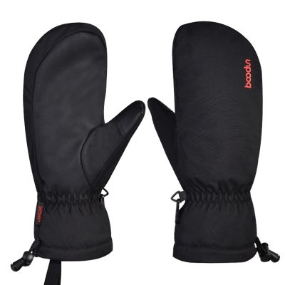 Boodun Outdoor Winter Warm Ski Gloves Snowboard Glove Waterproof Windproof Mittens Thermal Snow Gloves 2 Finger