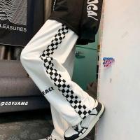 CODyx648 Vibe checkerboard pants mens ins trend brand pendant casual pants vintage retro American hiphop pants